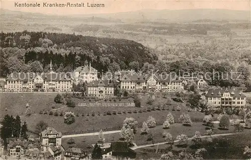 AK / Ansichtskarte Luzern__LU Kantonale Krankenanstalt 