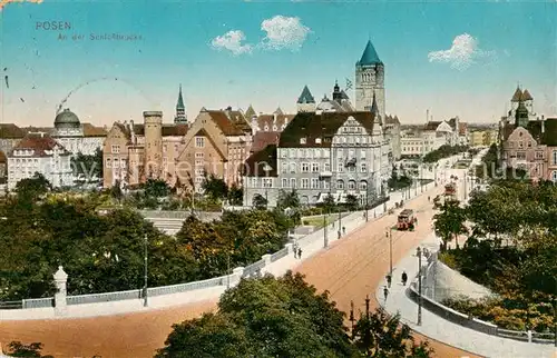 AK / Ansichtskarte 73820668 Posen_Poznan Partie an der Schlossbruecke Feldpost Posen Poznan