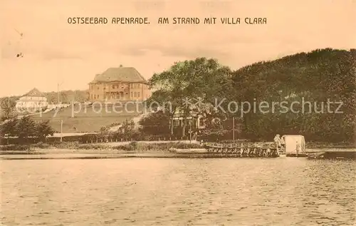 AK / Ansichtskarte  Apenrade_Aabenraa_DK Am Strand mit Villa Clara 