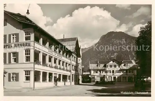 AK / Ansichtskarte  Oberstdorf Marktplatz Hotel zum Mohren Oberstdorf