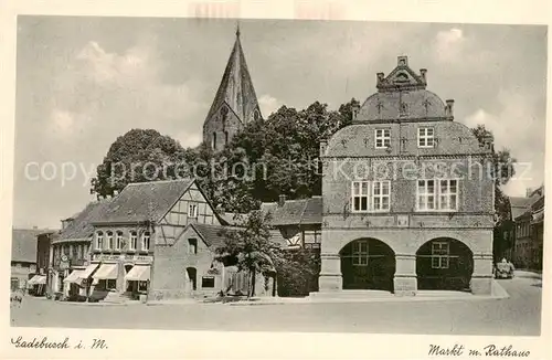 AK / Ansichtskarte  Gadebusch Markt mit Rathaus Gadebusch