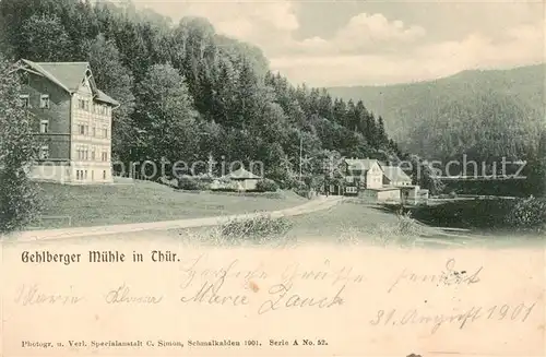AK / Ansichtskarte  Gehlberg Gehlberger Muehle Gehlberg