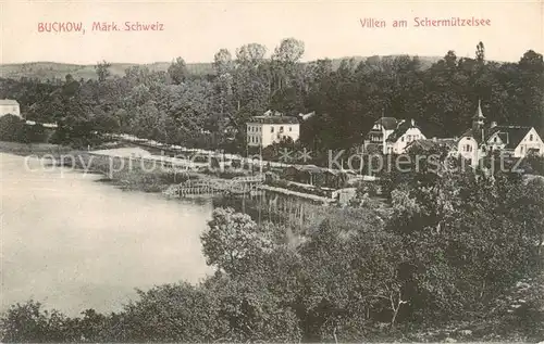 AK / Ansichtskarte  Buckow_Maerkische_Schweiz Villen am Schermuetzelsee Buckow_Maerkische_Schweiz