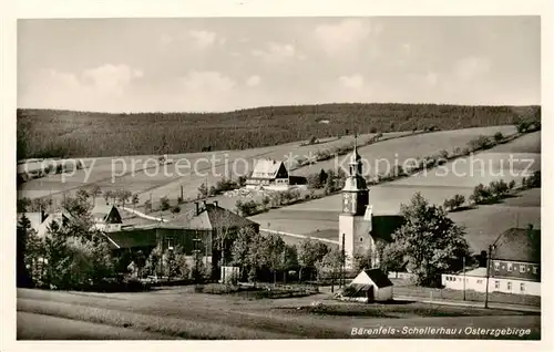 AK / Ansichtskarte  Schellerhau Ortsansicht mit Kirche Schellerhau