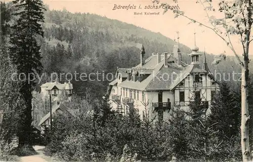 AK / Ansichtskarte 73820751 Baerenfels_Erzgebirge_Altenberg Hotel Kaiserhof 