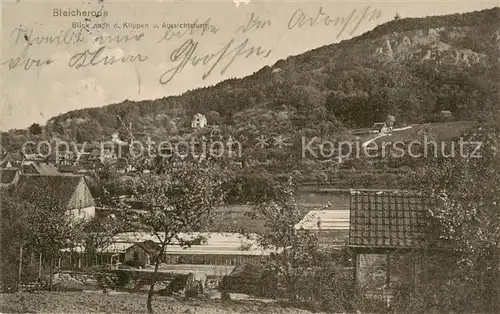 AK / Ansichtskarte Bleicherode Blick nach den Klippen und Aussichtsturm Bleicherode