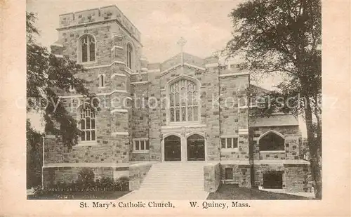 AK / Ansichtskarte 73820768 Quincy_Massachusetts_USA St Marys Catholic Church 