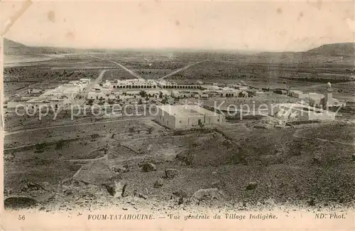 AK / Ansichtskarte  Foum-Tatahouine_Tunesie Vue generale du Village Indigene 