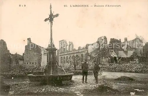 AK / Ansichtskarte Avocourt_55_Meuse Ruines 