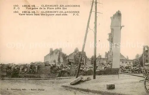AK / Ansichtskarte Clermont en Argonne_55_Meuse Vue prise de la Place 
