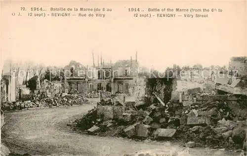 AK / Ansichtskarte Revigny_55 sur Ornain Bataille de la Marne Rue de Vitry 