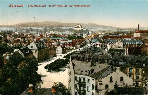 AK / Ansichtskarte  Bayreuth Gesamtansicht mit Festspielhalle Bayreuth