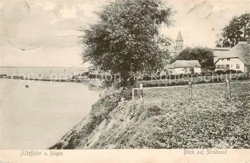 AK / Ansichtskarte  Altefaehr_Ruegen mit Blick auf Stralsund Altefaehr Ruegen