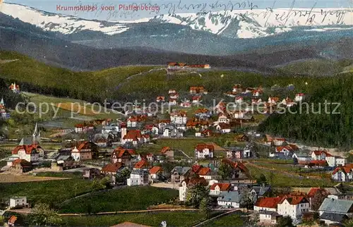 AK / Ansichtskarte  Krummhuebel_Karpacz_Riesengebirge_PL Blick vom Pfaffenberg 