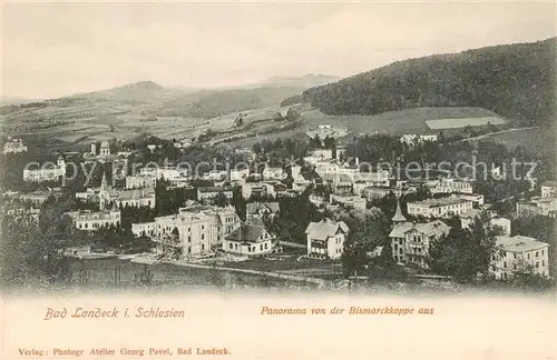 AK / Ansichtskarte 73820956 Bad_Landeck_Schlesien_PL Panorama von der Bismarckkoppe aus 