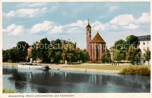 AK / Ansichtskarte 73820971 Brandenburg__Havel Johanniskirche und Gymnasium 