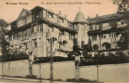 AK / Ansichtskarte  Weisser_Hirsch_Bad_Dresden Dr med Lahmanns Sanatorium Villa Urvasi 