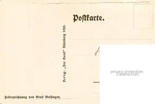 AK / Ansichtskarte 73821017 Eschenbach_Wolframs Mauergaertlein Federzeichnung Eschenbach Wolframs