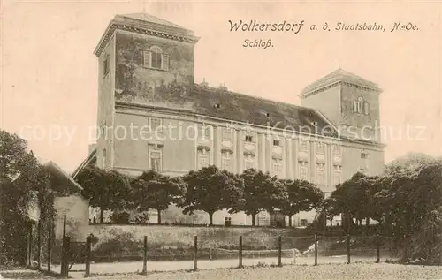 AK / Ansichtskarte  Wolkersdorf_Weinviertel_AT an der Staatsbahn Schloss 