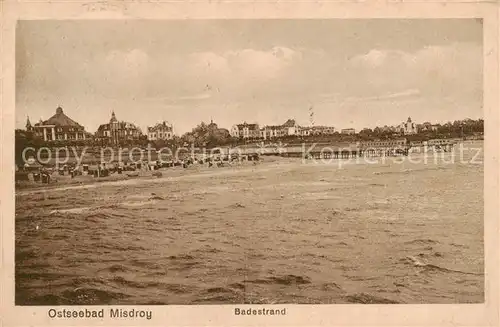 AK / Ansichtskarte  Misdroy_Ostseebad_Miedzyzdroje_PL Badestrand 