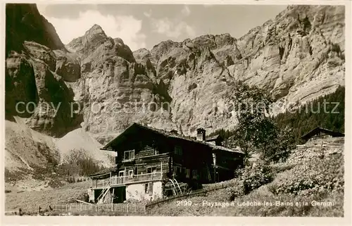 AK / Ansichtskarte Loeche les Bains_VS Paysage a Loeche les Bains et la Gemmi 