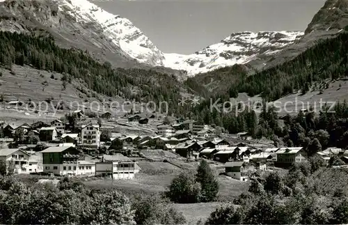 AK / Ansichtskarte Leukerbad_Loueche les Bains_VS mit Balmhorn Gitzifurgge und Ferdenrothorn 