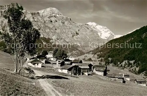 AK / Ansichtskarte Buerchen_VS mit Rinderhorn und Balmhorn 