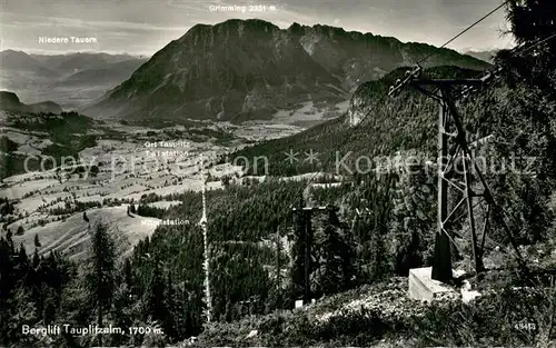 AK / Ansichtskarte  Sessellift_Chairlift_Telesiege Berglift Tauplitzalm  