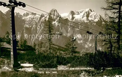 AK / Ansichtskarte  Sessellift_Chairlift_Telesiege Hinterstoder Berglift zum Huttererboeden  