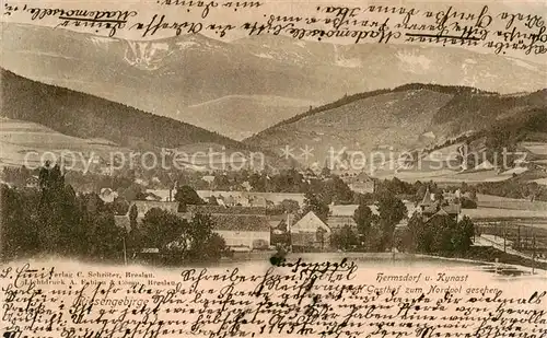 AK / Ansichtskarte  Hermsdorf_Bad_Riesengebirge_PL mit Kynast Panorama 