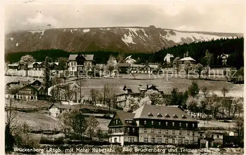 AK / Ansichtskarte  Brueckenberg_Krummhuebel_Riesengebirge_PL mit Hotel Ruebezahl und Teichraendern 