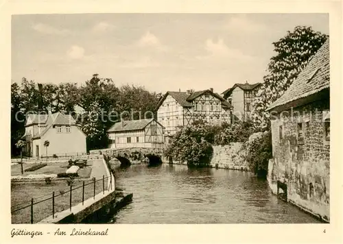 AK / Ansichtskarte  Goettingen__Niedersachsen Am Leinekanal 