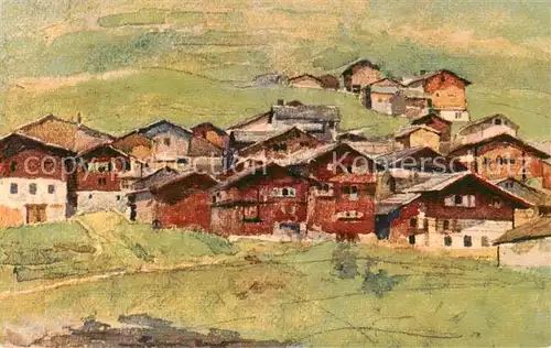 AK / Ansichtskarte Loueche les Bains__Leukerbad_VS Motiv Kuenstlerkarte 