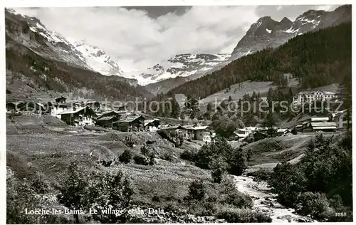 AK / Ansichtskarte Loeche les Bains_VS Le village et la Dala 