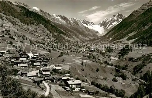 AK / Ansichtskarte Ferden_VS im Loetschental mit Loetschenluecke 