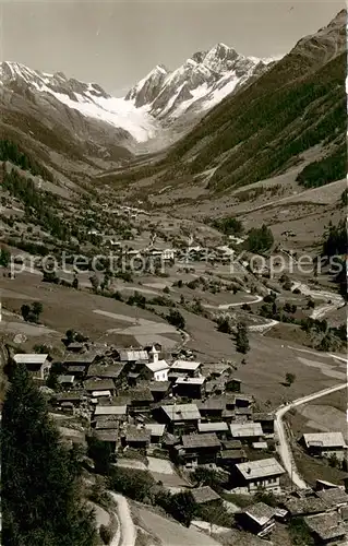 AK / Ansichtskarte Ferden_VS und Kippel im Loetschental mit Langgletscher 