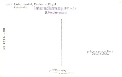 AK / Ansichtskarte Ferden_VS und Kippel im Loetschental mit Langgletscher 