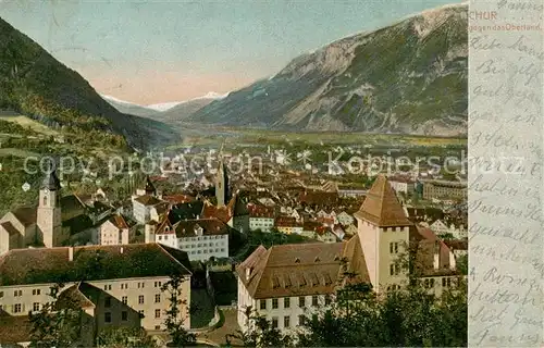 AK / Ansichtskarte Chur_GR Panorama mit Oberland Chur_GR