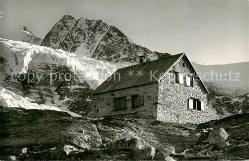 AK / Ansichtskarte Bordierhuette_2980m_VS bei Graechen mit Duerrenhorn 