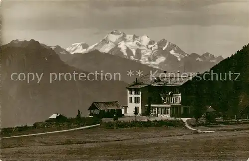 AK / Ansichtskarte Moerel_VS Hotel Riederalp mit Mischabel 