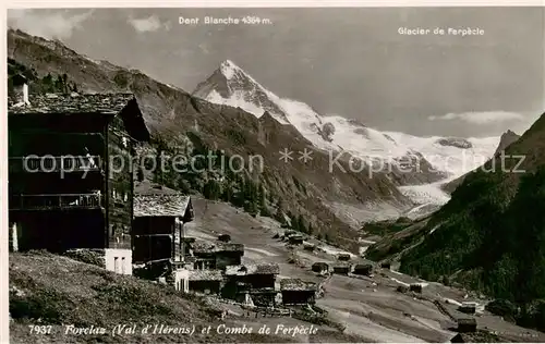 AK / Ansichtskarte Forclaz_La_Val_d_Herens_VS Panorama avec Dent Blanche et Glacier de Ferpecle 