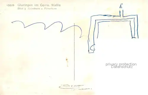 AK / Ansichtskarte Gluringen_VS im Goms mit Blick auf Galmlhorn und Firrenhorn 