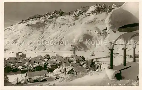 AK / Ansichtskarte Andermatt_UR Winterpanorama 