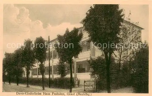 AK / Ansichtskarte  Graal-Mueritz_Ostseebad Devo Kinderheim Haus Frohsinn Graal-Mueritz_Ostseebad