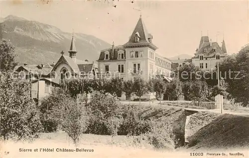 AK / Ansichtskarte Sierre_Siders_VS et lHotel Chateau Bellevue 