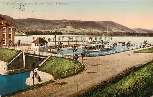 AK / Ansichtskarte Augst_BL Rheinkraftwerk Grosschiff Schleuse 