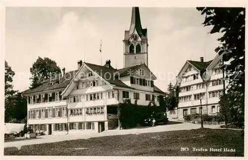 AK / Ansichtskarte Teufen_AR Hotel Hecht Kirchturm Teufen_AR