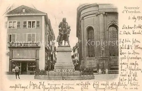 AK / Ansichtskarte Yverdon les Bains_VD Monument Pestalozzi 