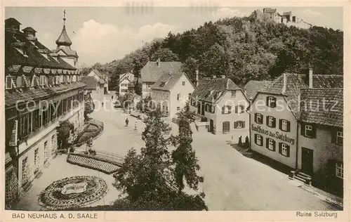 AK / Ansichtskarte  Bad_Neuhaus Ruine Salzburg Dorfpartie Bad_Neuhaus