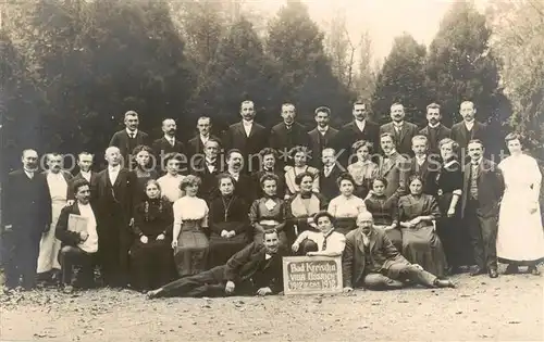 AK / Ansichtskarte  Bad_Kreischa Gruppenbild Villa Eissrich Bad_Kreischa